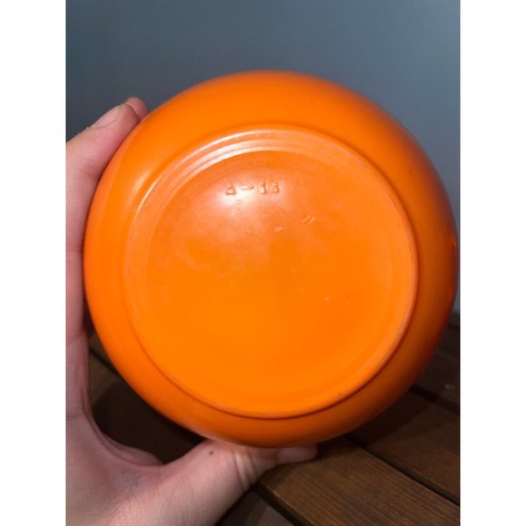 Set Of Mug & Small Bowl MCM Hazel Atlas In Bright Orange - Milk Glass, 60s - Picture 5 of 8